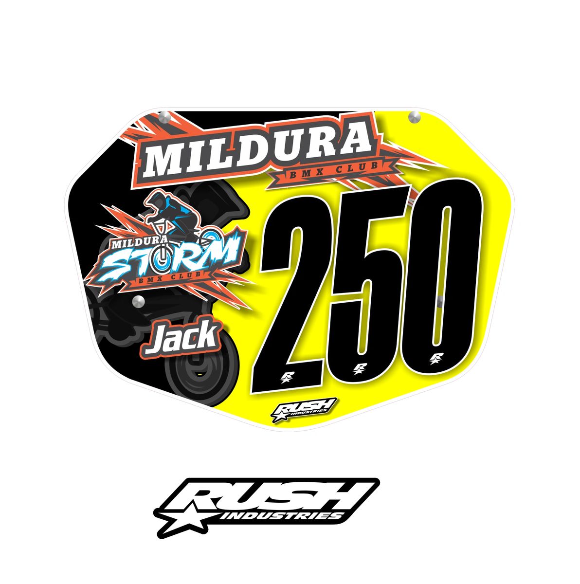 Mildura BMX Club Number Plates & Decals